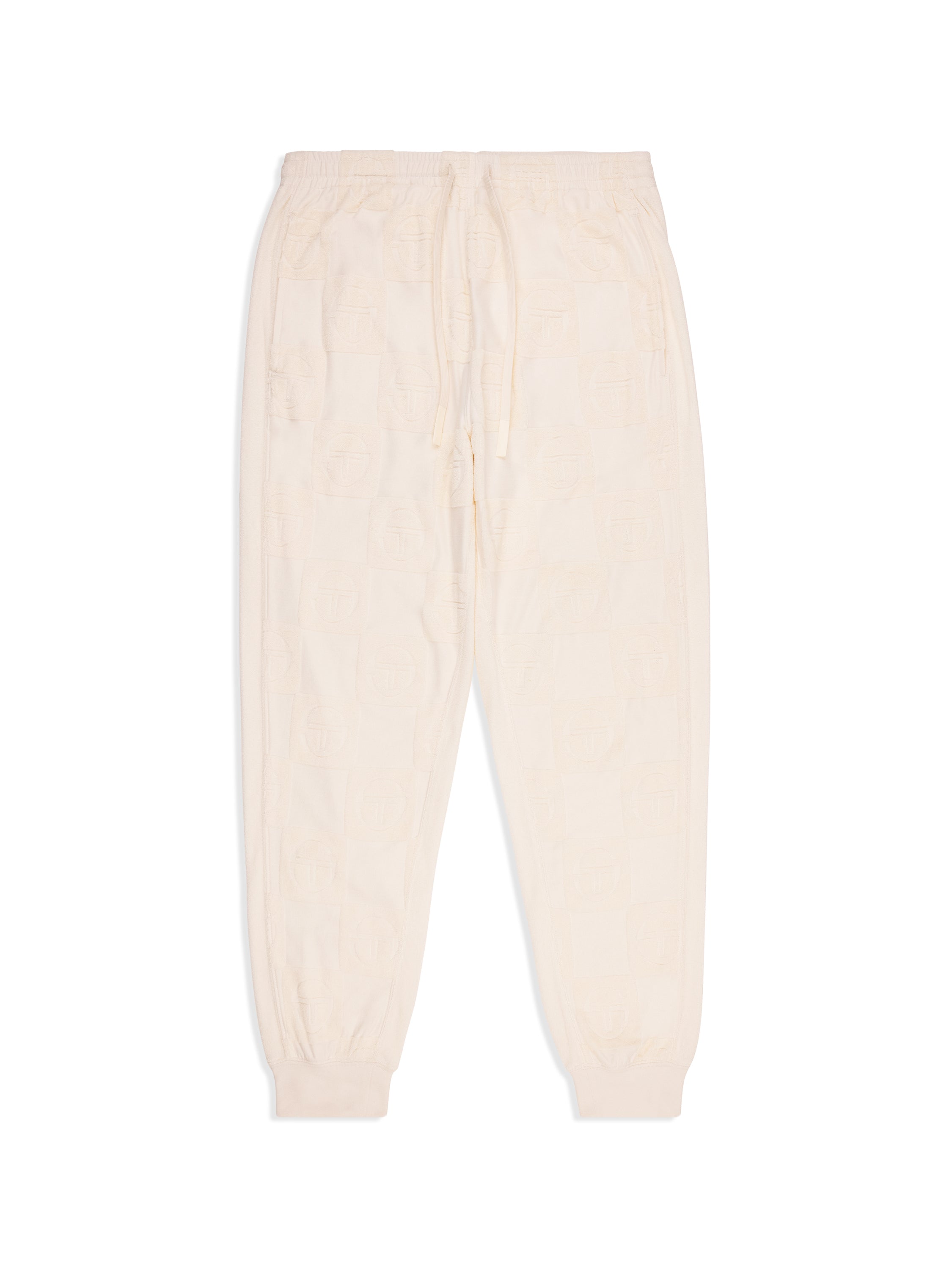 Women's Monogram Design Fleece Tracksuit Pants - 40 In White