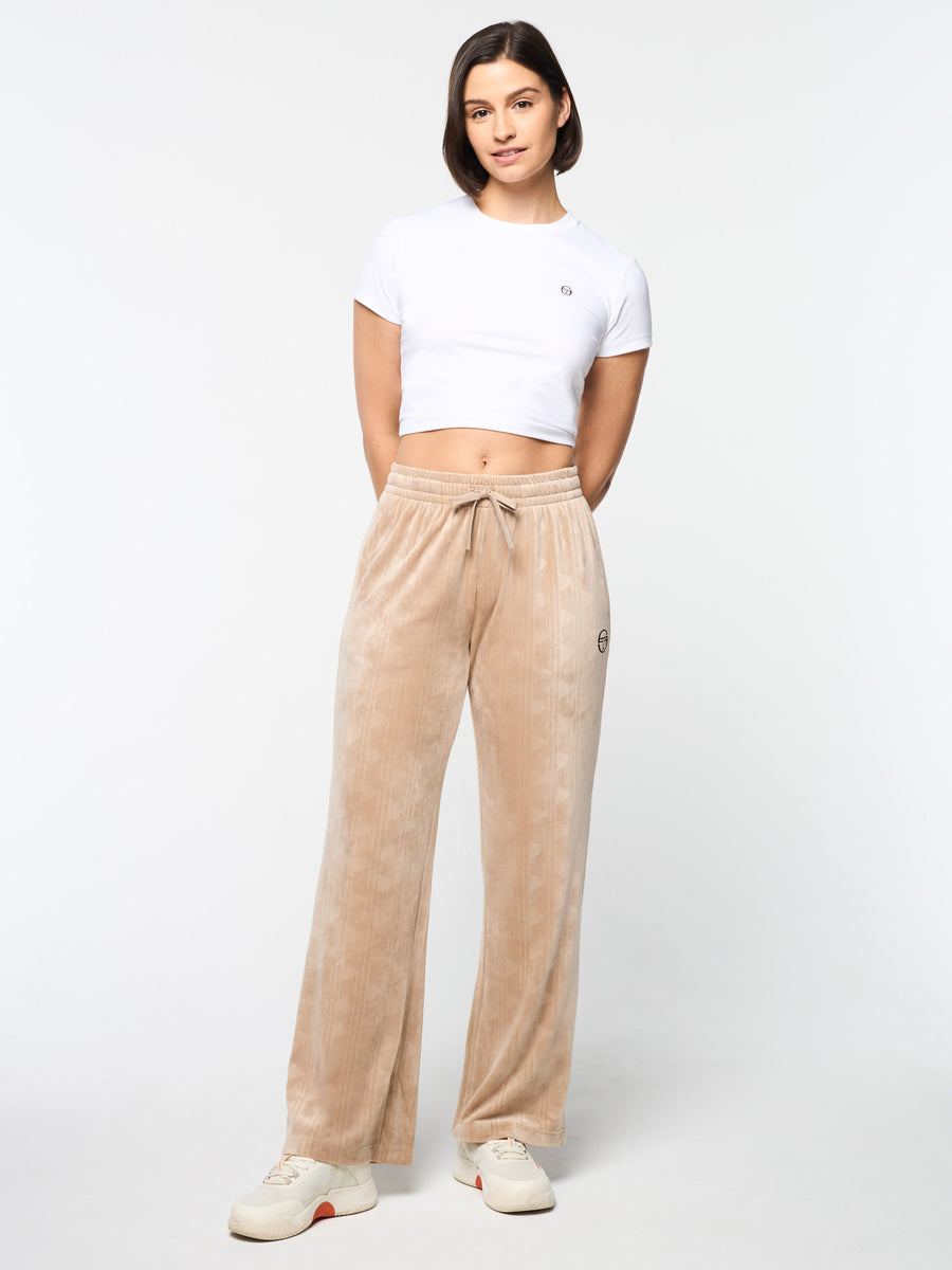 Gabrisa Velour Track Pant- Humus