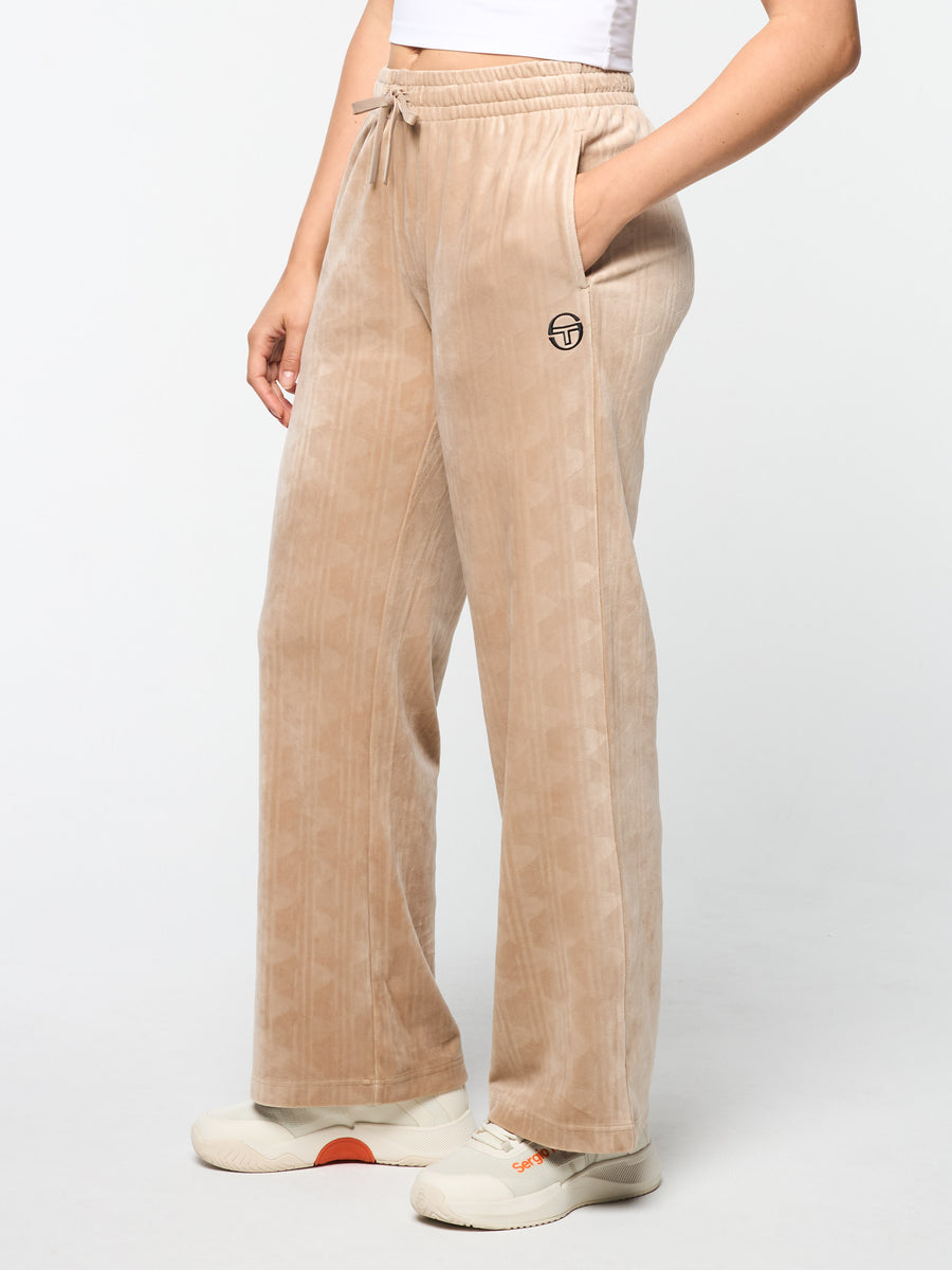 Gabrisa Velour Track Pant- Humus