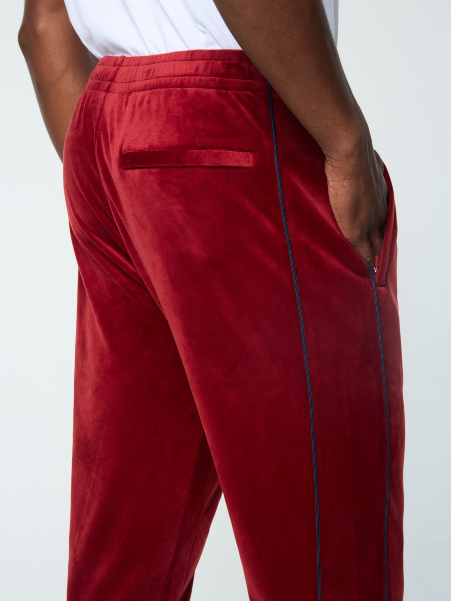 Lioni Velour Track Pant- Sun Dried Tomato