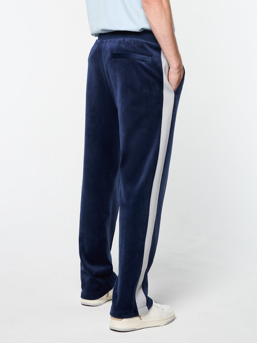 Maglia Velour Track Pant- Maritime Blue