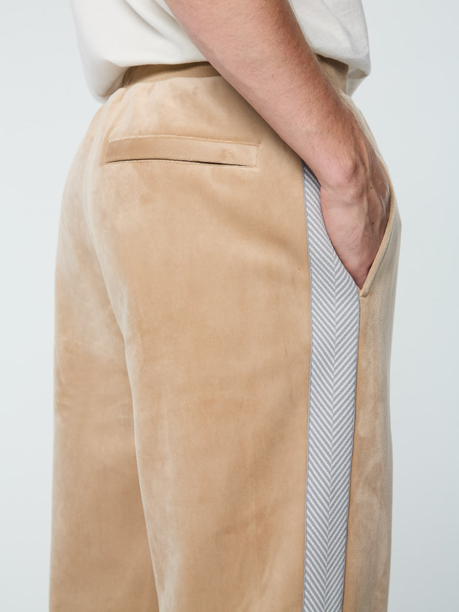 Maglia Velour Track Pant- Humus