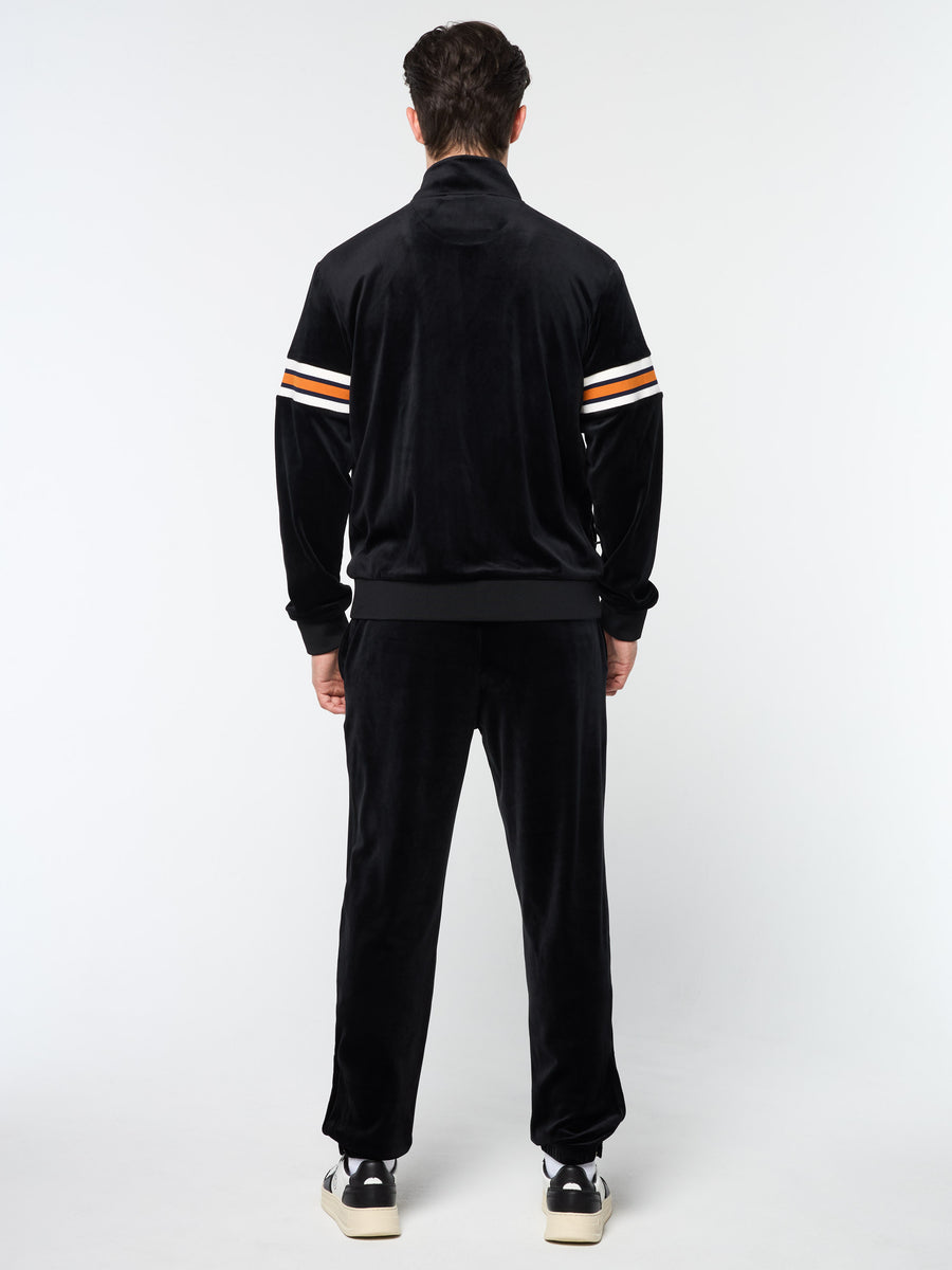 Ostuni Velour Track Jacket- Black Beauty