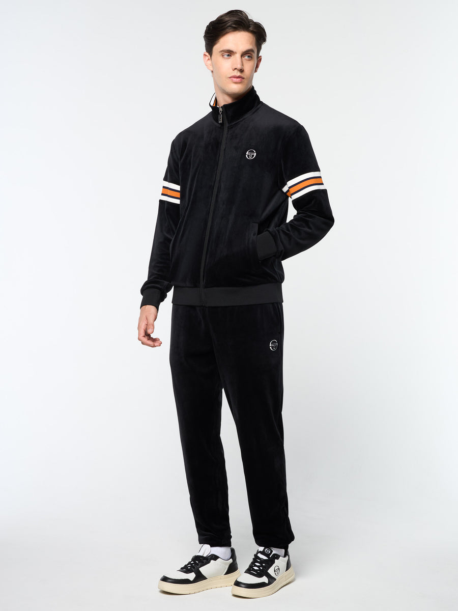 Ostuni Velour Track Jacket- Black Beauty