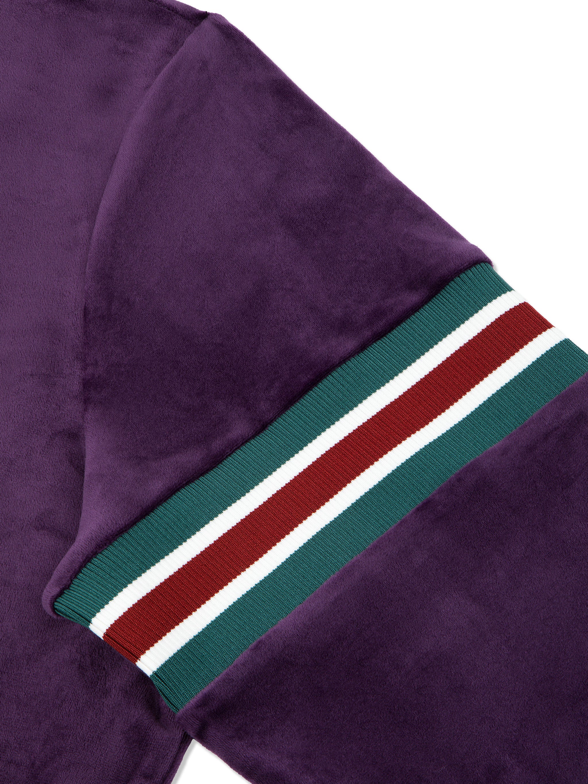 Ostuni Velour Track Jacket- Blackberry Cordial