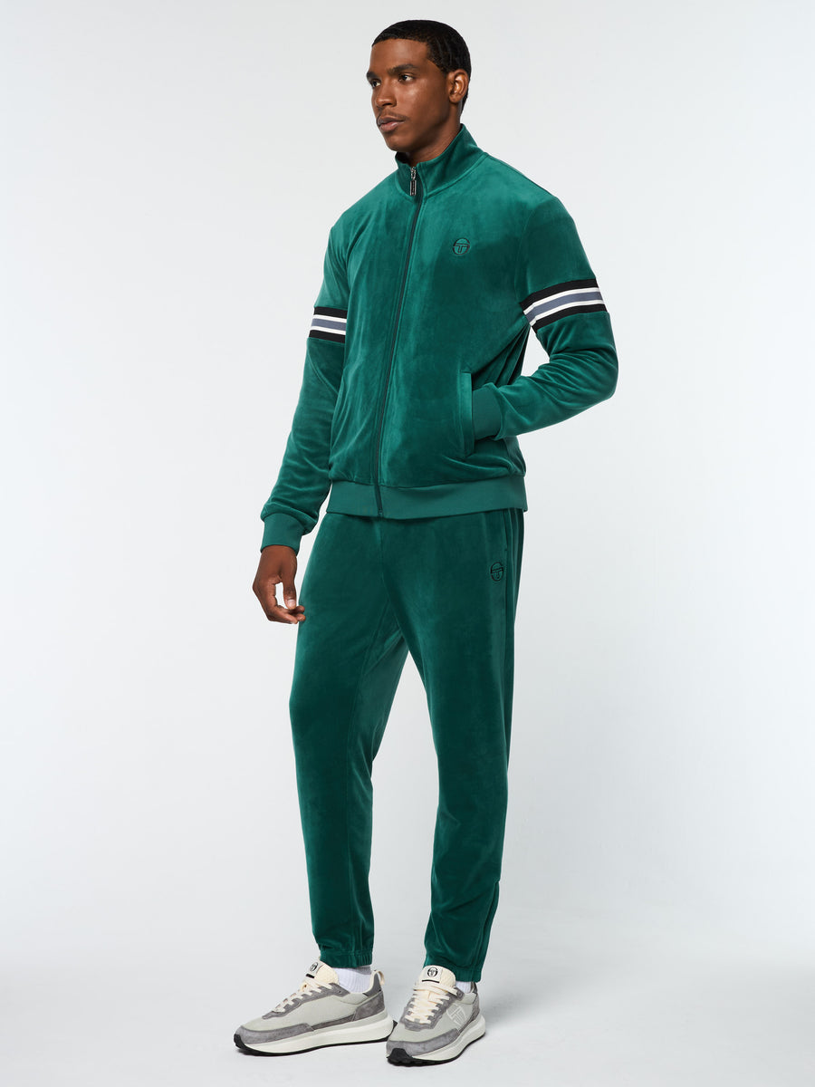 Ostuni Velour Track Jacket- Rainforest