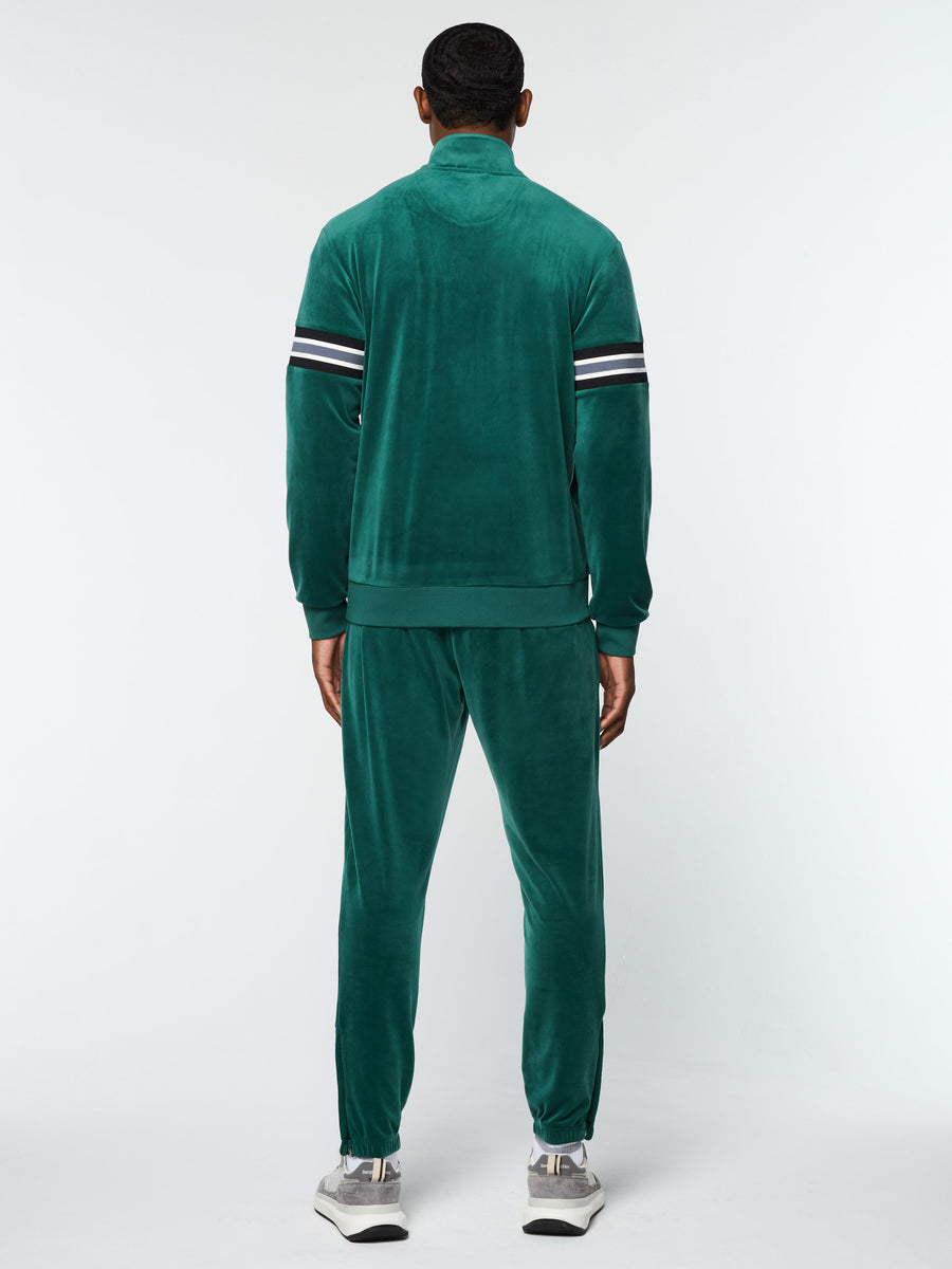 Ostuni Velour Track Jacket- Rainforest