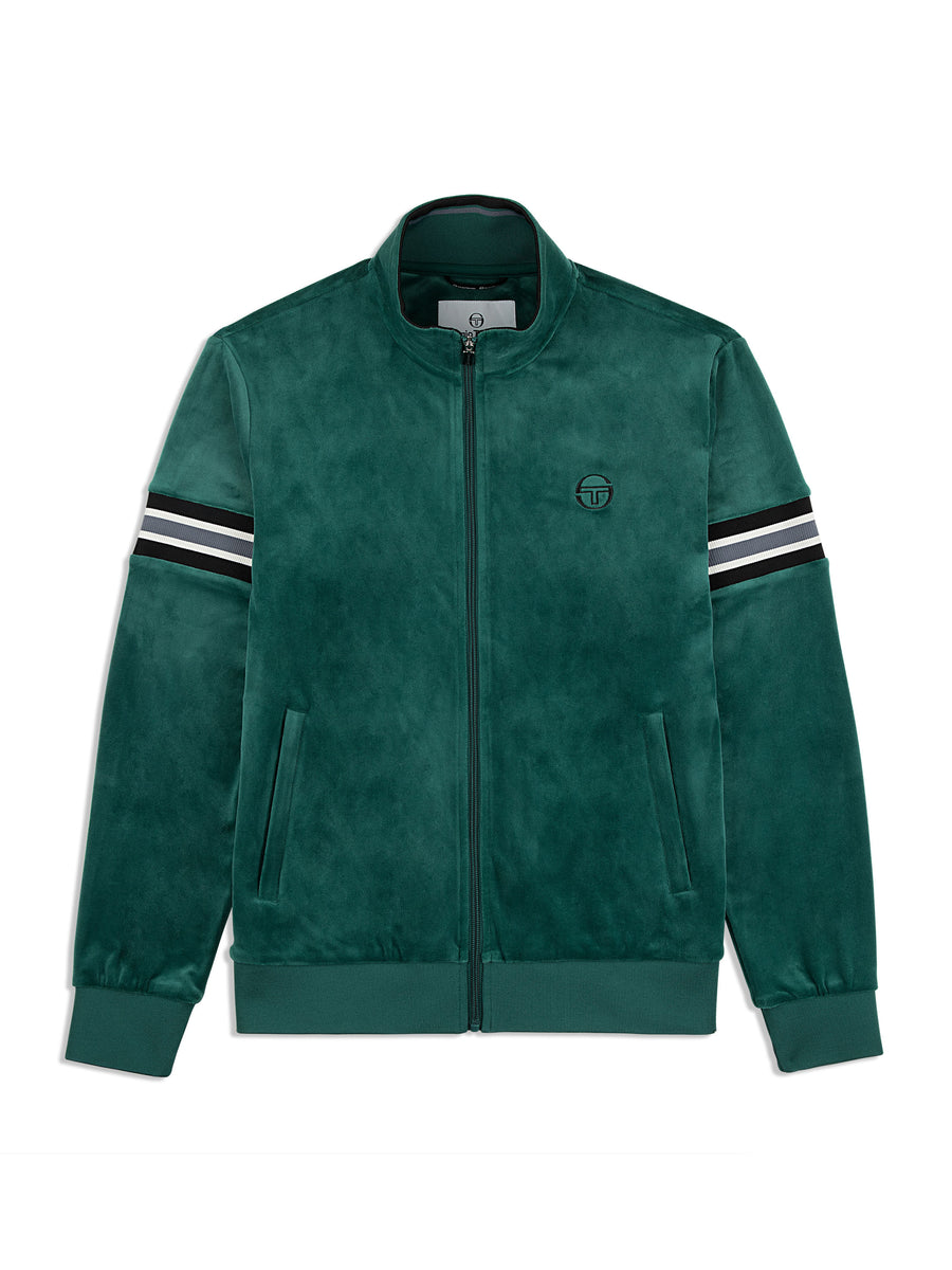 Ostuni Velour Track Jacket- Rainforest