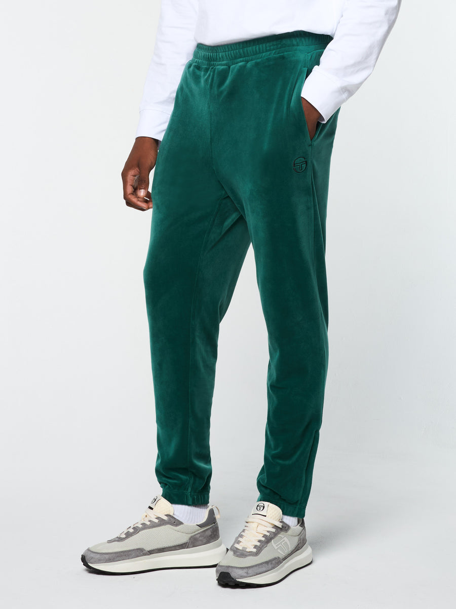 Ostuni Velour Track Pant- Rainforest