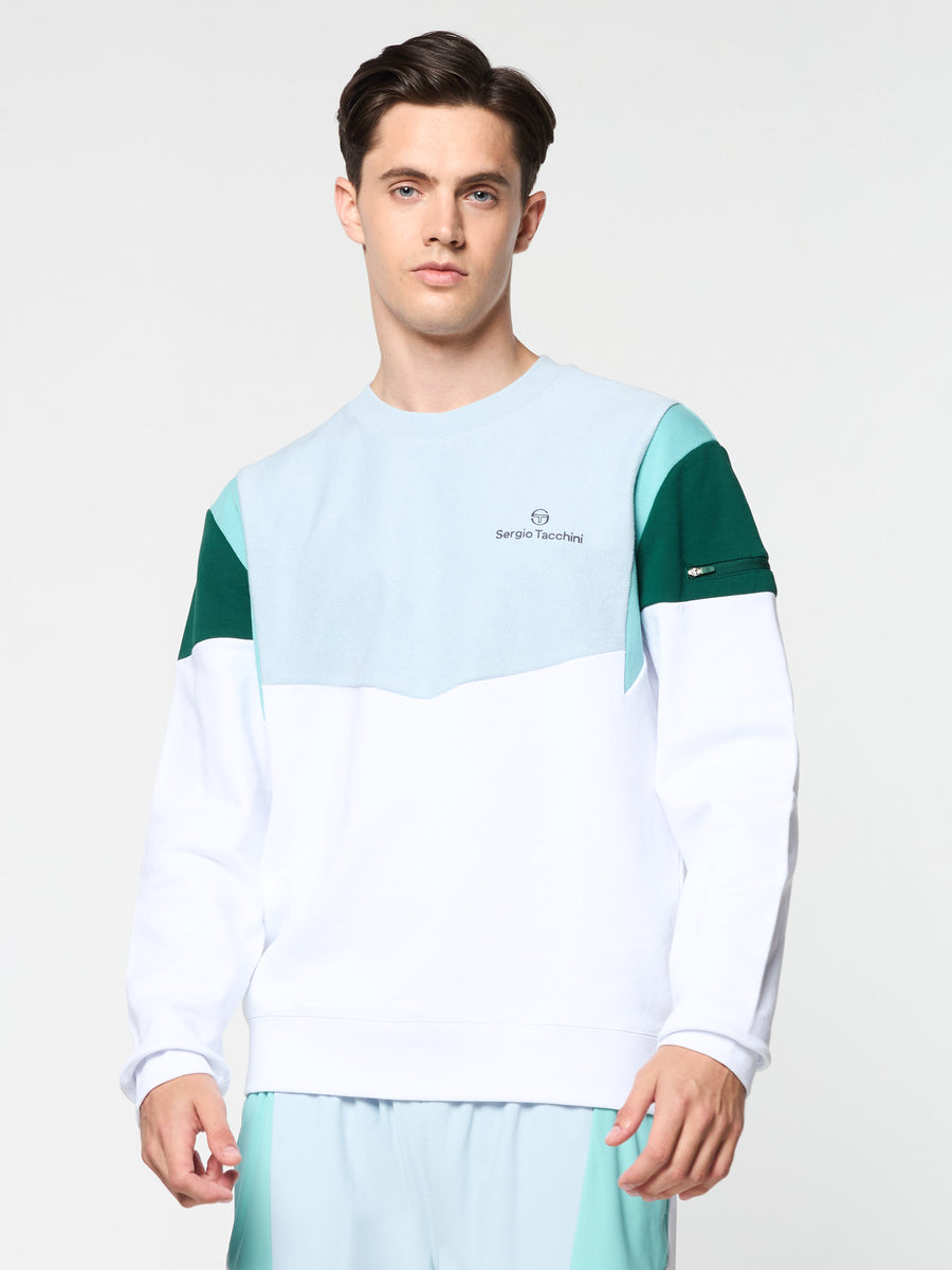 Angolo Crewneck Sweatshirt- Brilliant White