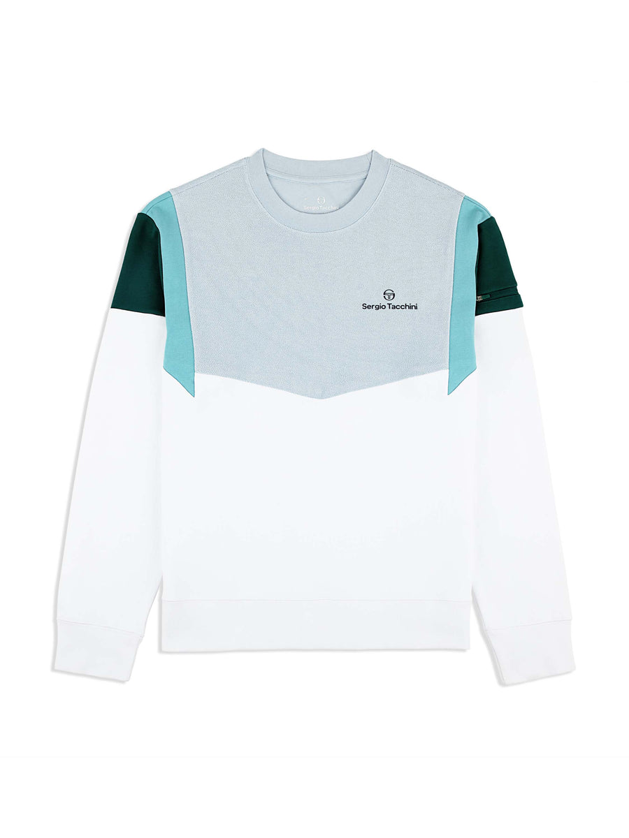 Angolo Crewneck Sweatshirt- Brilliant White