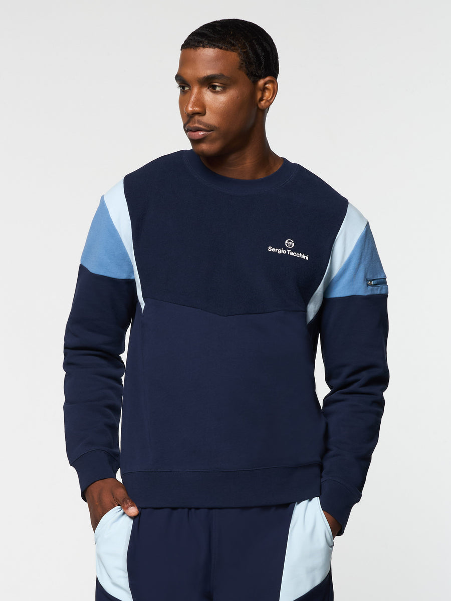 Angolo Crewneck Sweatshirt- Maritime Blue