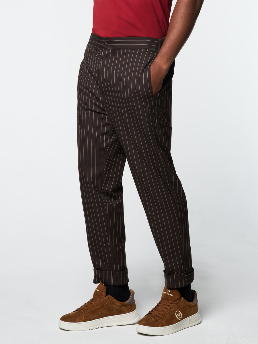 Gessato Suiting Track Pant- Java