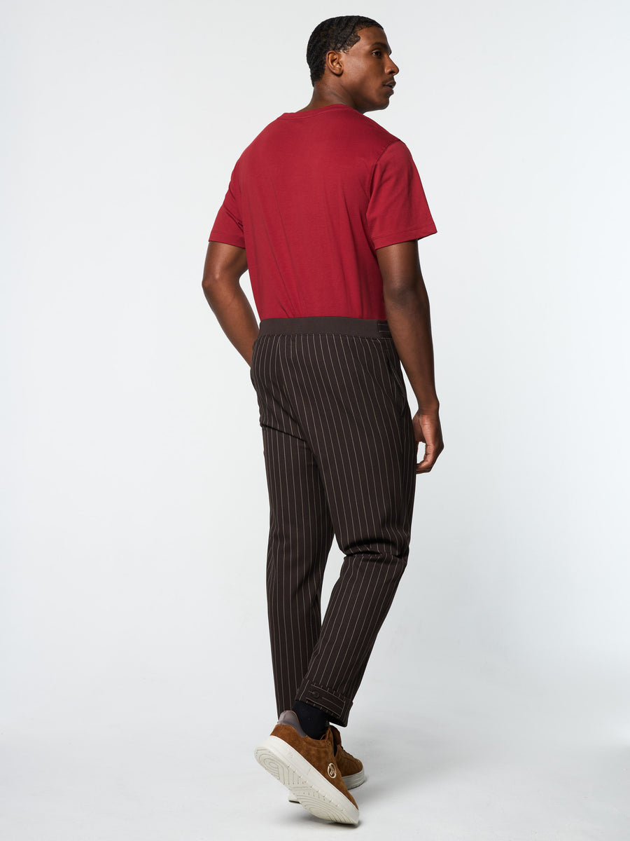 Gessato Suiting Track Pant- Java