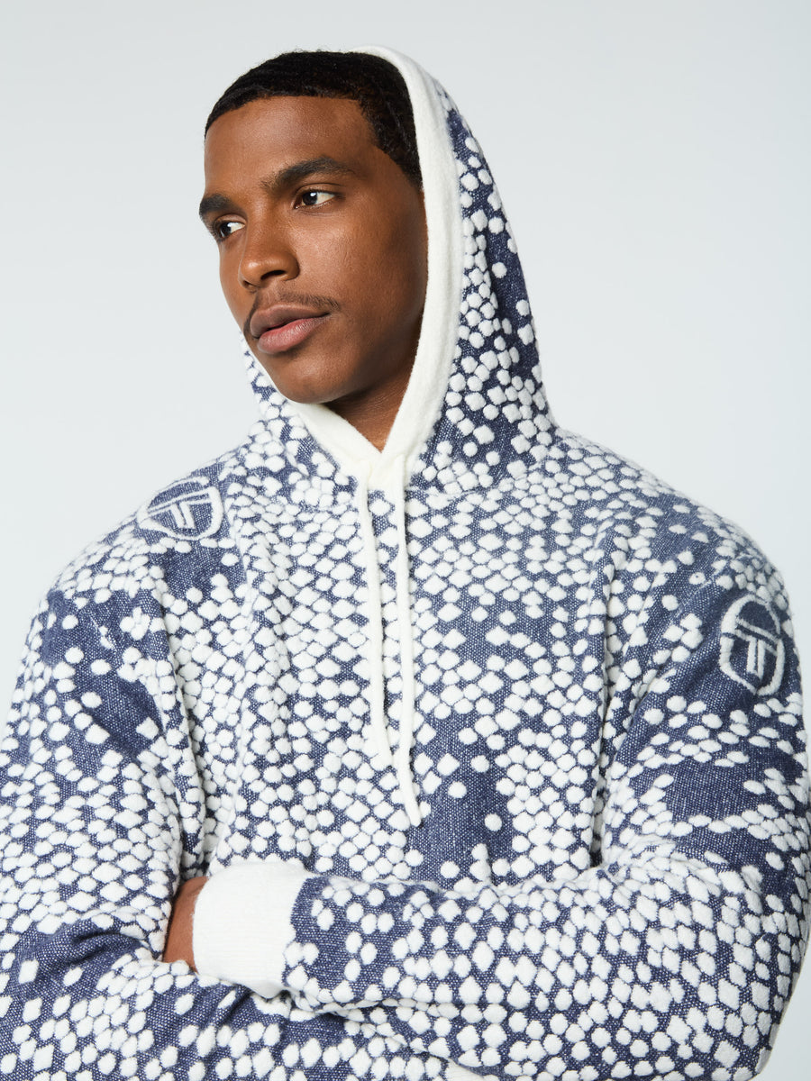 Astratta Jacquard Hoodie- Maritime Blue