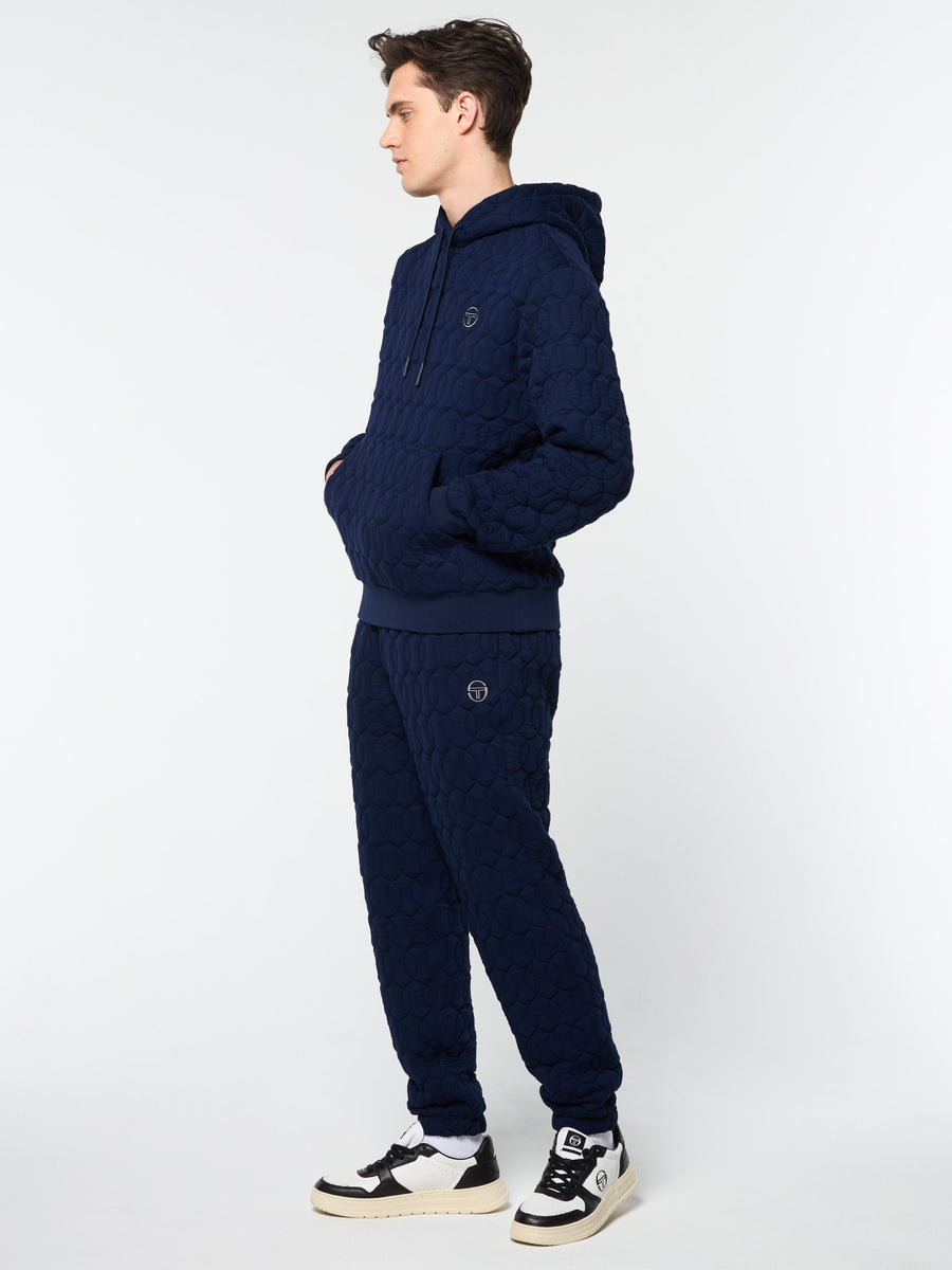 Aversa Quilted Hoodie- Maritime Blue