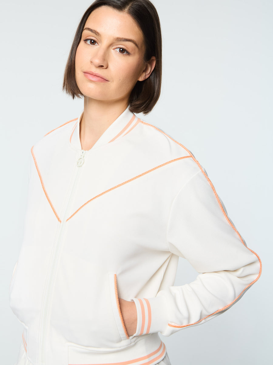 Pavia Twill Bomber Jacket- Gardenia