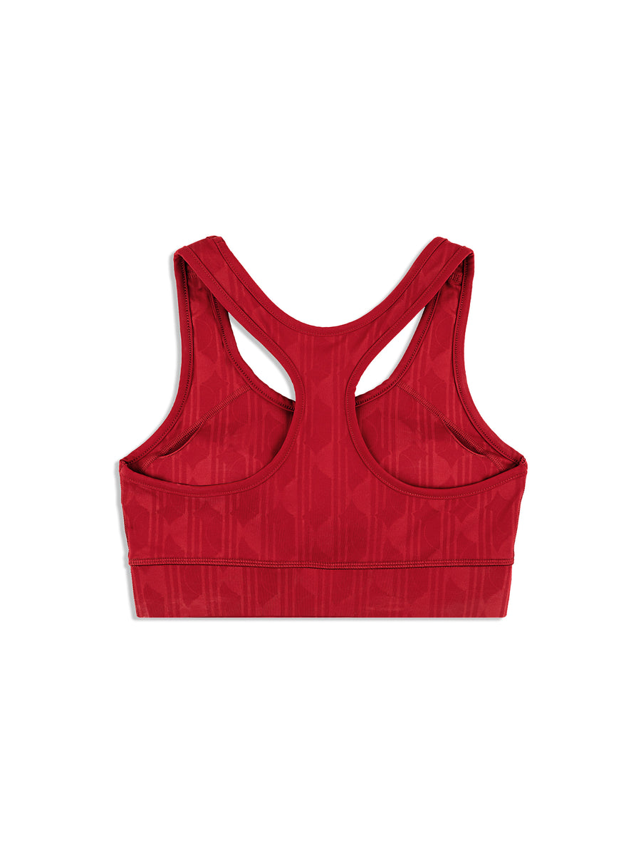 Viano Printed Sports Bra- Sun Dried Tomato