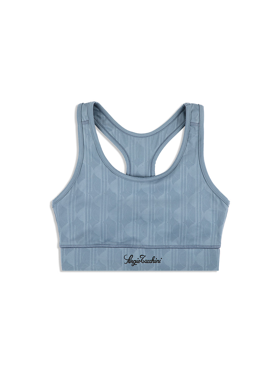 Viano Printed Sports Bra- Grisaille