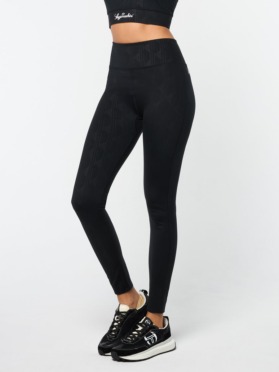 Viano Printed Leggings- Black Beauty