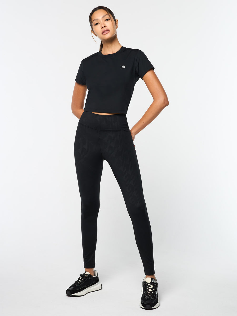 Mirano Fitted Crop Top- Black Beauty