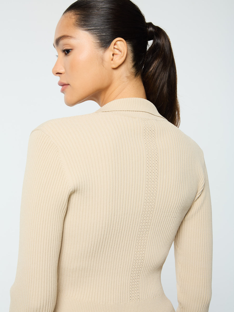 Magreta Rib Cardigan- Humus