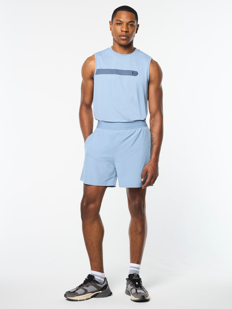 Elio Tennis Short- Faded Denim