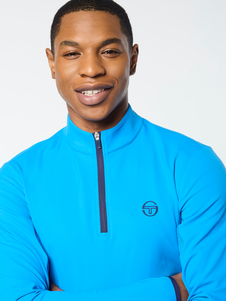 Elio 1/4 Zip Pullover- French Blue