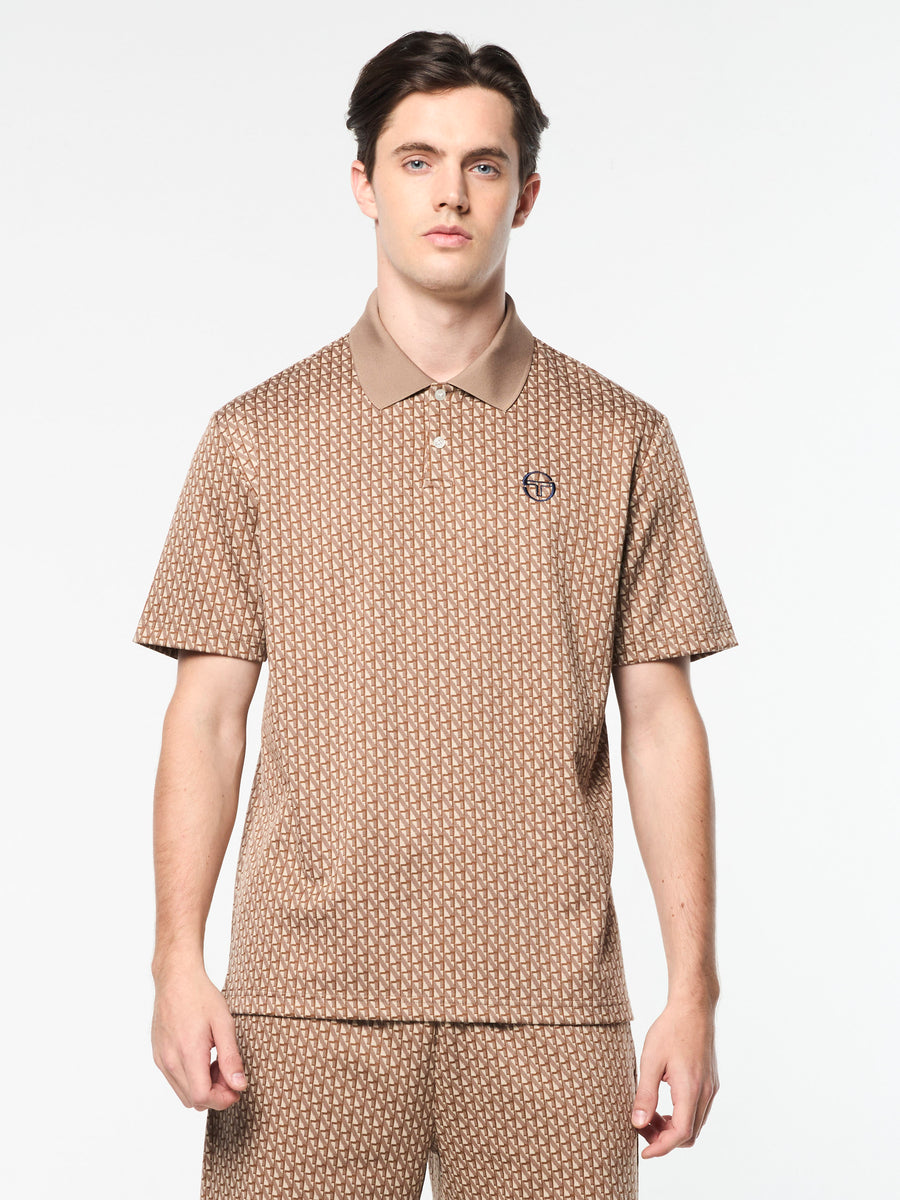 Paolo Knit Polo- Taupe Grey