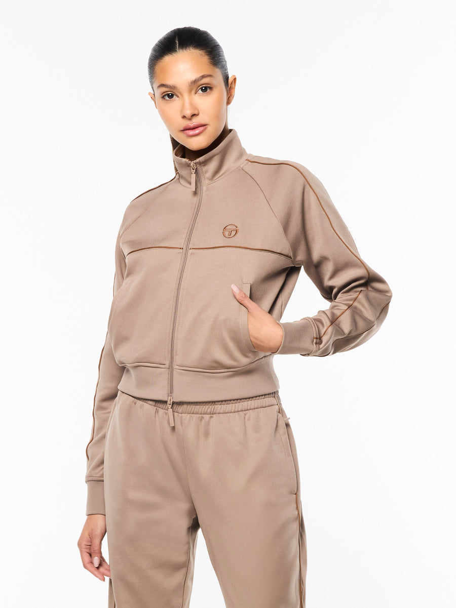 Miss Lioni Track Jacket- Taupe Grey