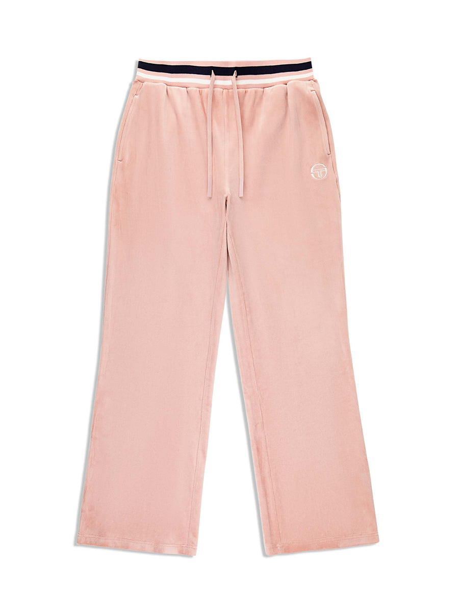 Adele Velour Track Pant- Pale Mauve