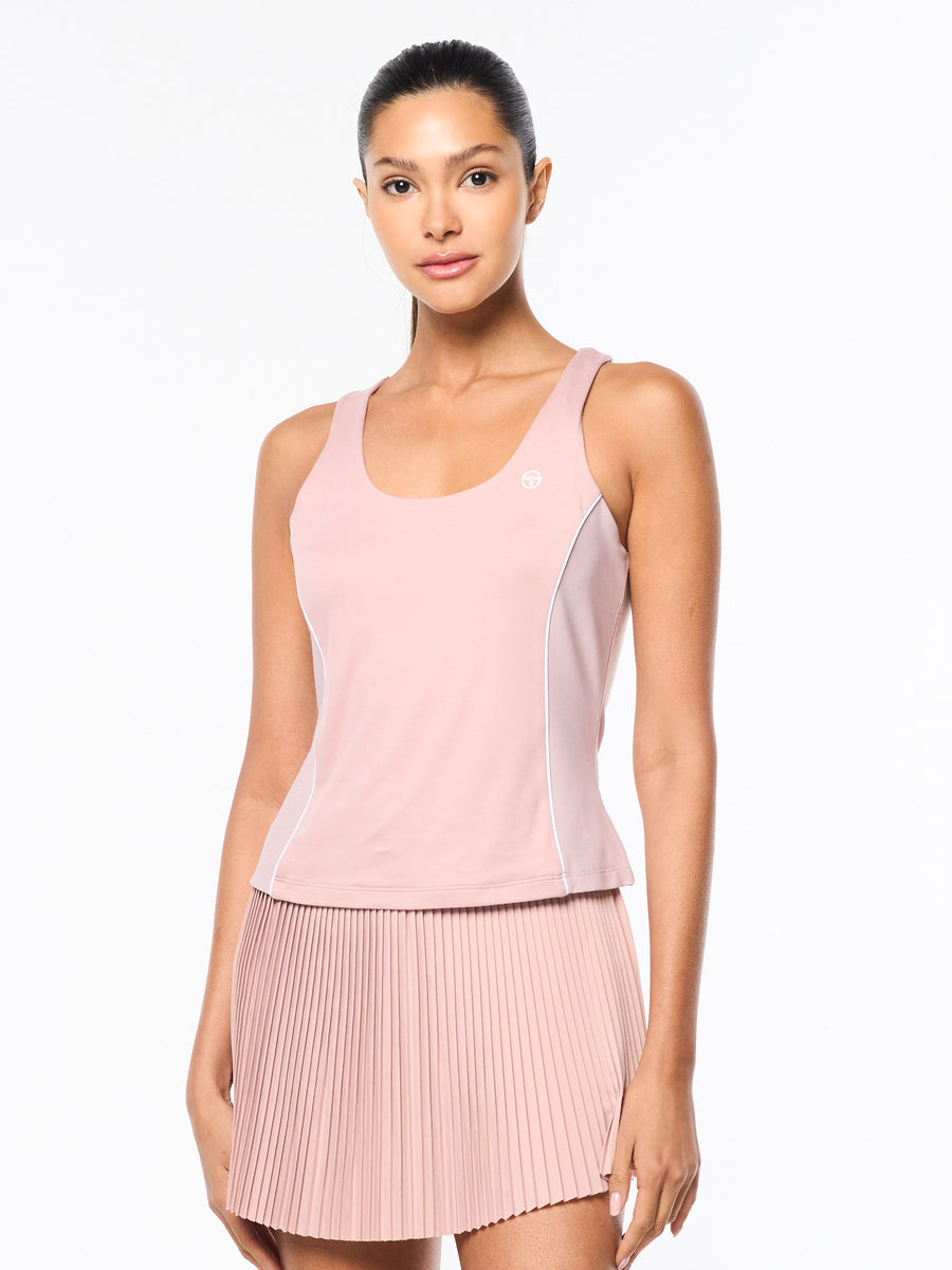 Tessa Scoop Neck Tank- Pale Mauve