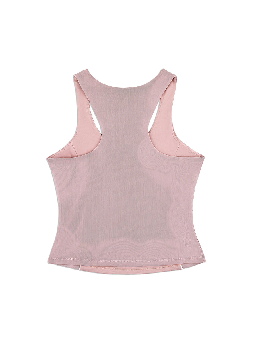 Tessa Scoop Neck Tank- Pale Mauve