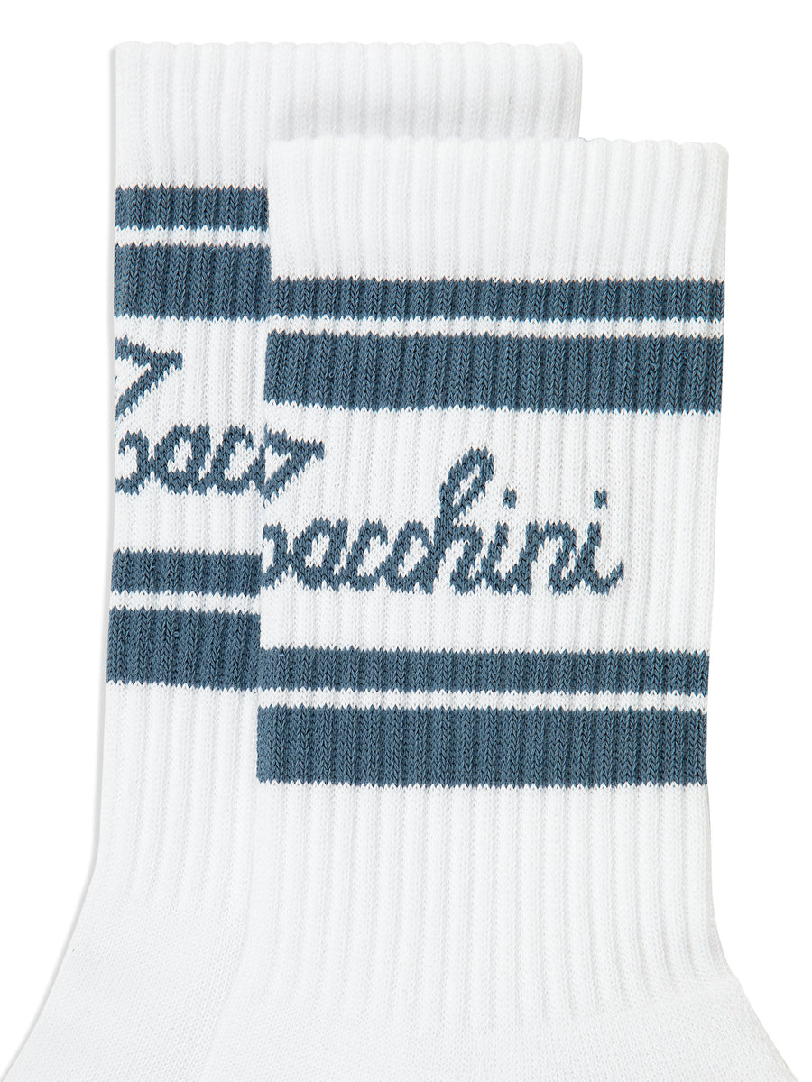 Clasico Script Logo Sock- Coronet Blue