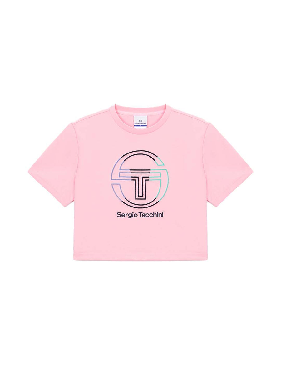 Daily Tuft Big Logo Crop T-Shirt- Light Pink