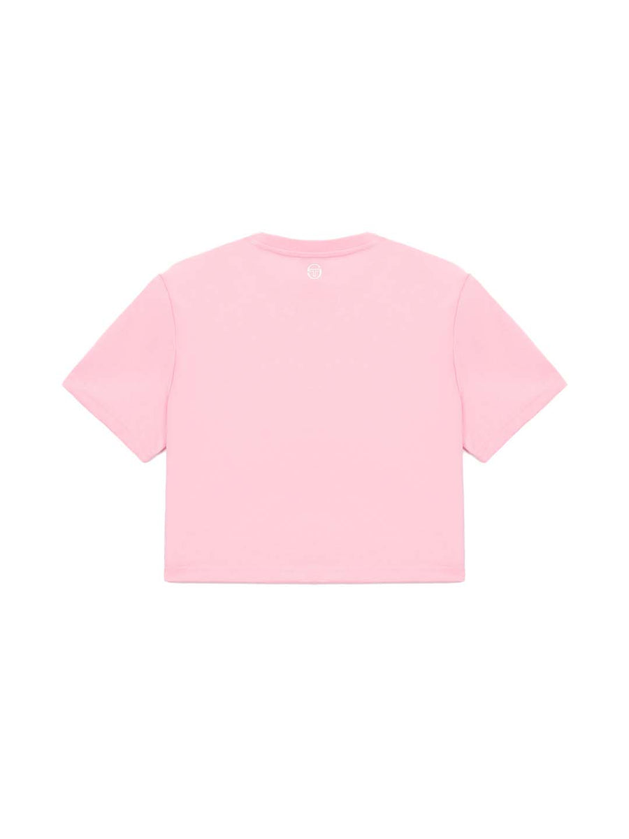 Daily Tuft Big Logo Crop T-Shirt- Light Pink