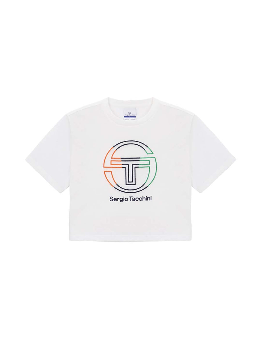 Daily Tuft Big Logo Crop T-Shirt- Off White