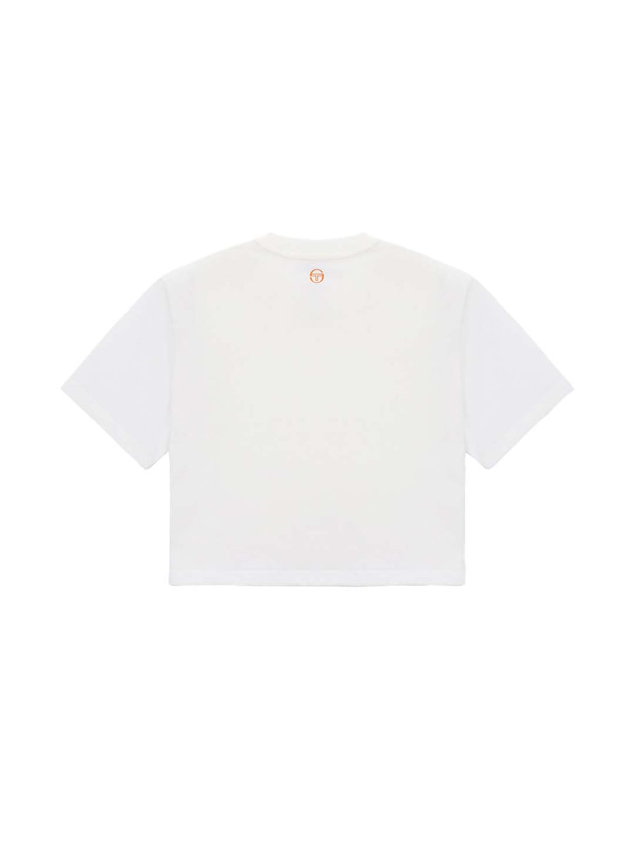 Daily Tuft Big Logo Crop T-Shirt- Off White