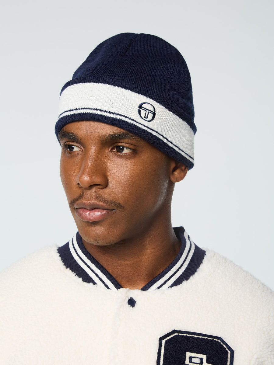 Sellarz Knit Beanie- Maritime Blue/ Gardenia