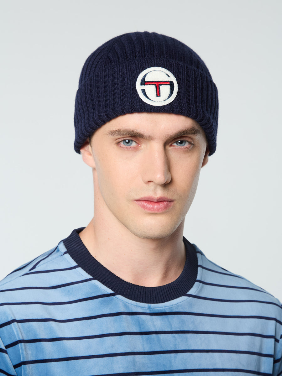 Monk Knit Beanie- Maritime Blue