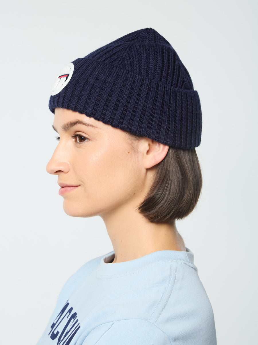 Monk Knit Beanie- Maritime Blue